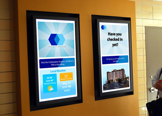 Wodoodporna kryty naścienny Digital Signage Deski na lotnisku 55 cali 1920 x 1080