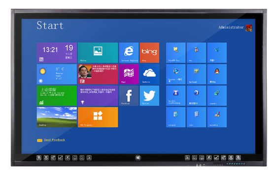 Przedszkole / Szkoła Interaktywna All In One PC dotykowym pyłoszczelna 65inch ścienny