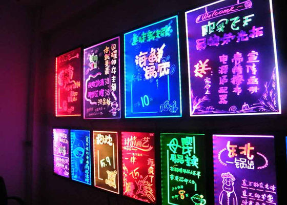 WiFi RGB LED podświetlane Writing Board odkryty przewijania doprowadziły reklamy migowego