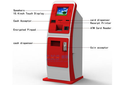 Biały kiosk płatności za czerwony rachunek, dozownik automatów wystawiających karty UPS Wymiana urządzenia Volchers