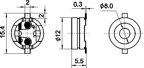 3V SMD Buzzer LCP do komputera, 12 * 5.5mm Przetwornik elektromagnetyczny, TS 16949 certyfikat